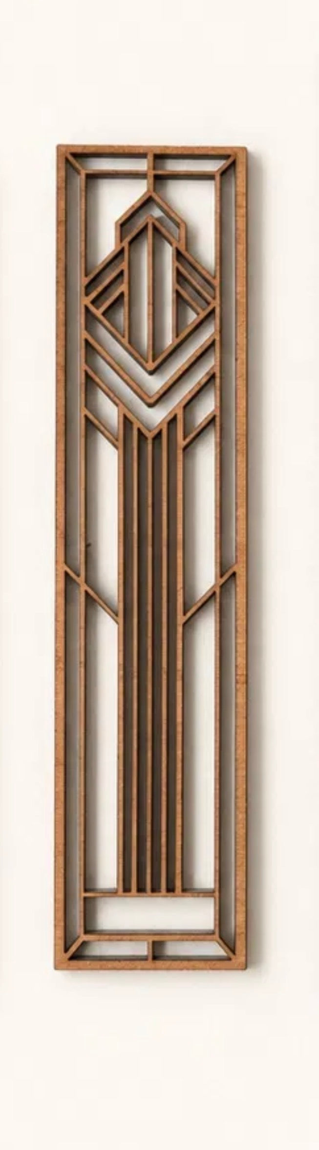 Laser-cut basswood bookmark, full view