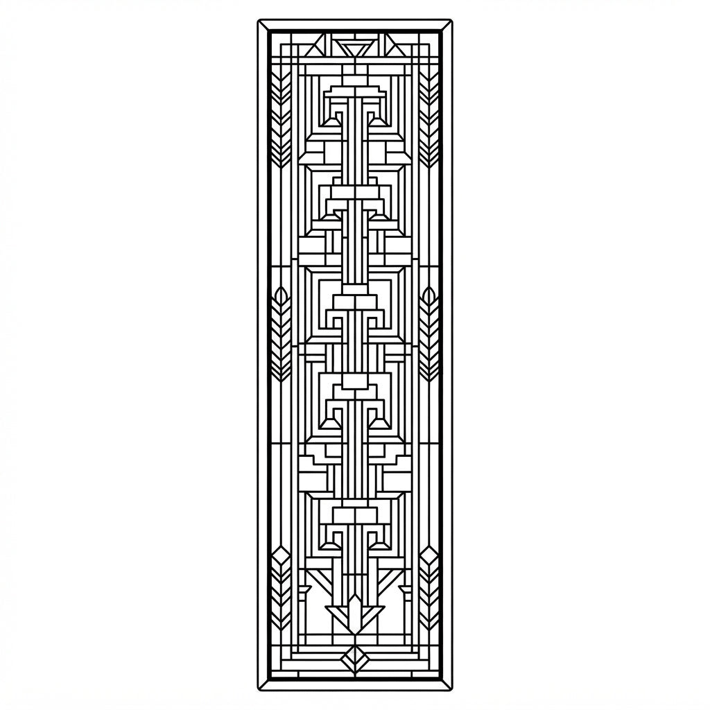 Fretwork Path engraved bookmark design
