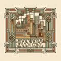 Urban Flow large Prairie wall panel — color