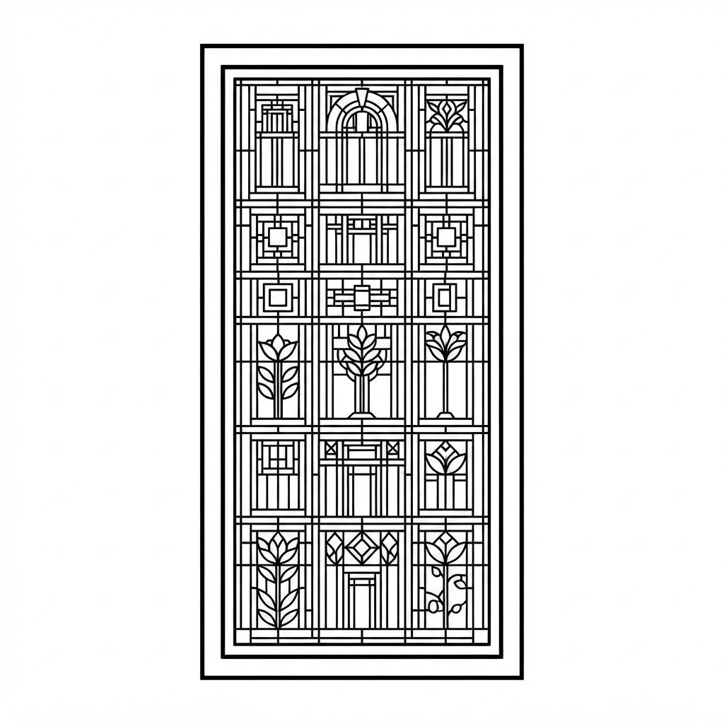 Architectural Echoes engraved bookmark design