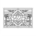 Black and white cut-ready vector version of a Prairie address plaque design