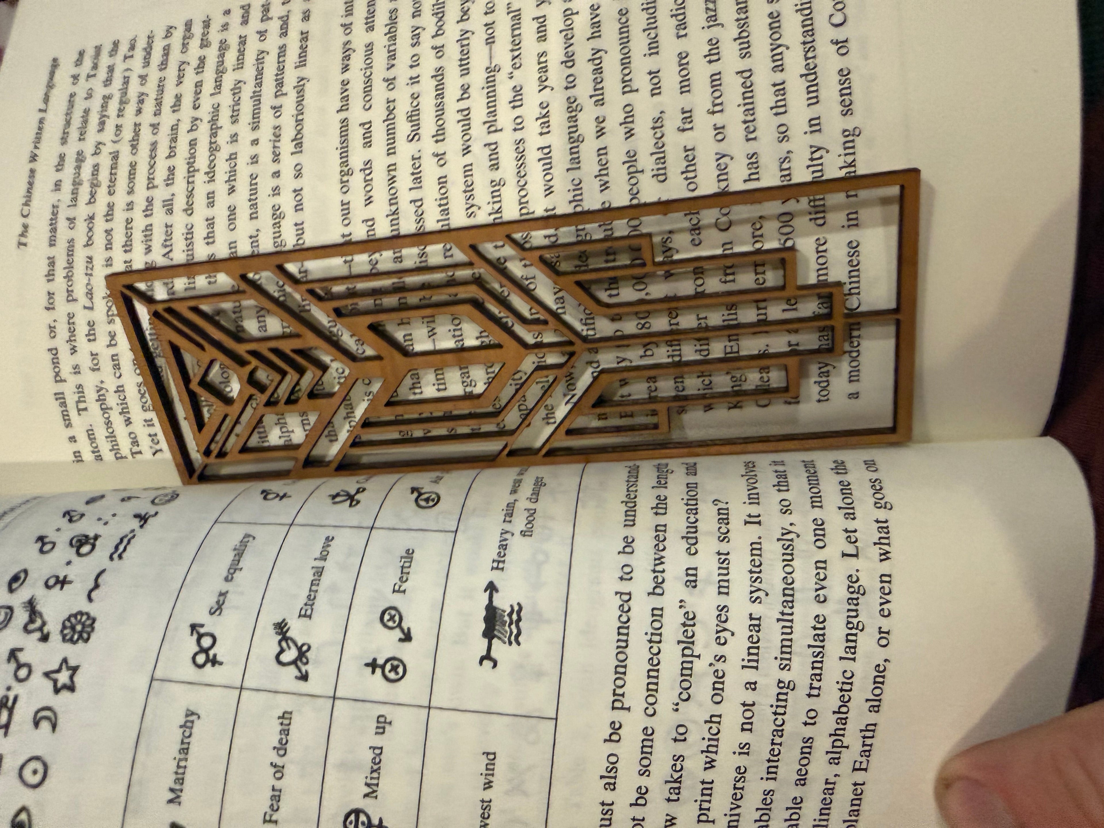 Prairie Geometric Wood Bookmark by Daly Creation