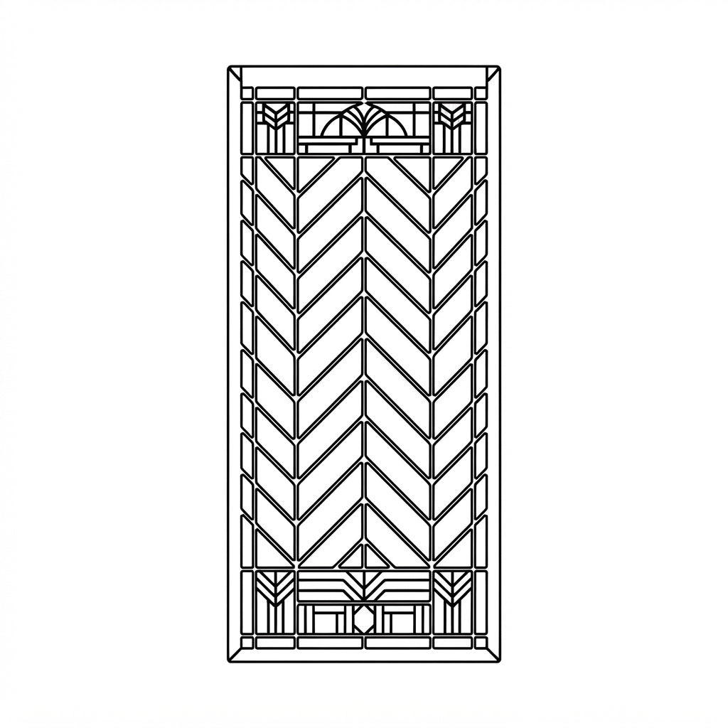 Engraving mockup — Chevron Crest design for acrylic LED sign