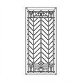 Chevron Crest engraved bookmark design