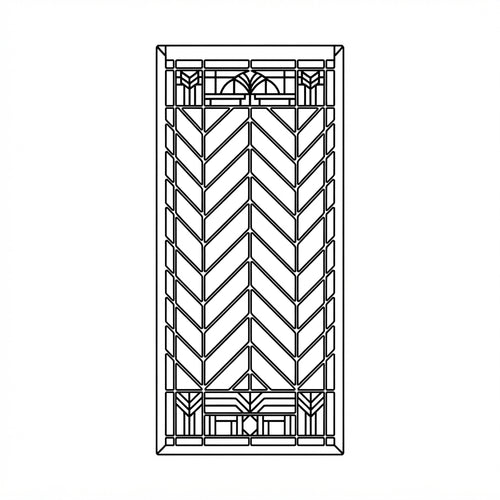 Chevron Crest engraved bookmark design