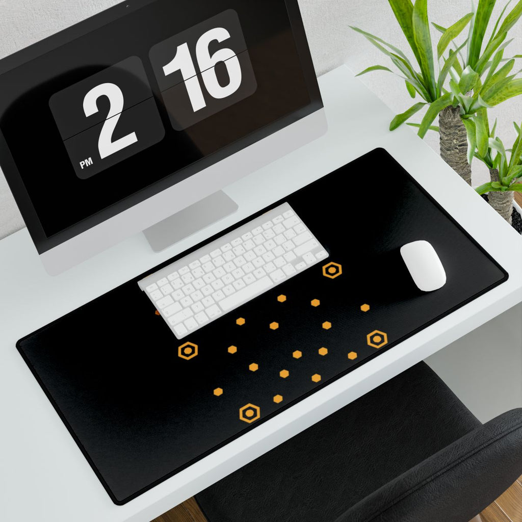 Boosted desk mat on desk