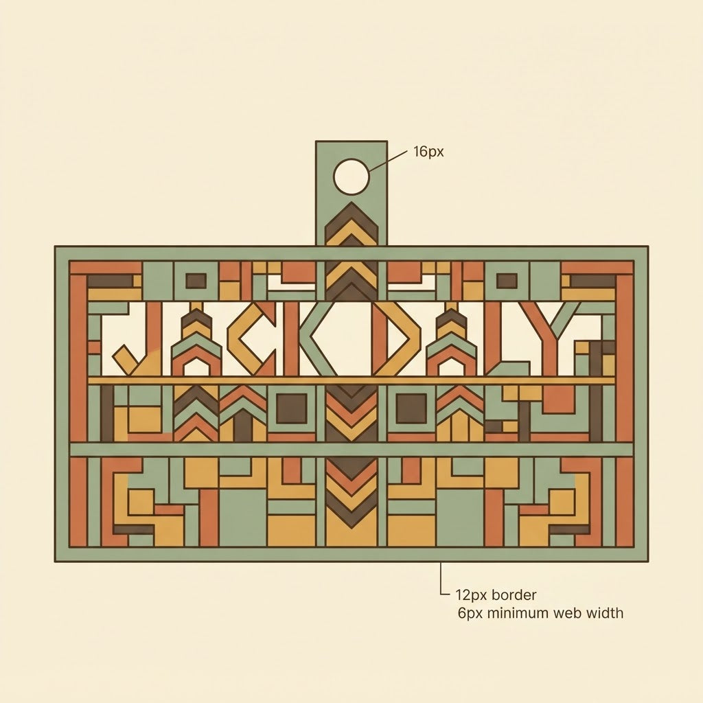 Design rendering — Prairie-style wood address plate on a wall