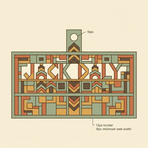 Design rendering — Prairie-style wood address plate on a wall